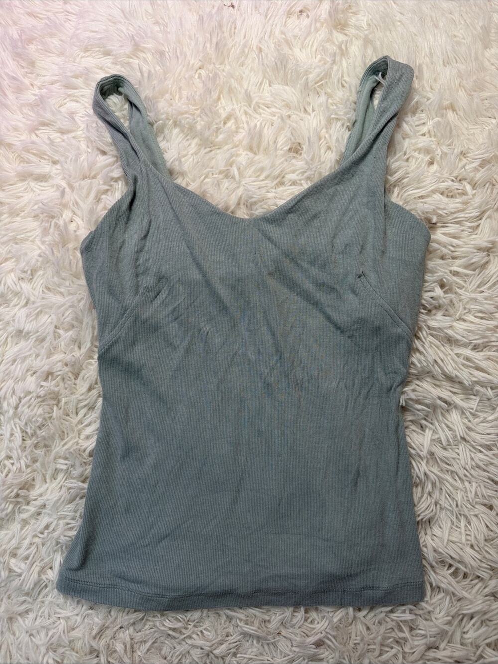 Lululemon Ribbed Micro-Modal Tank Top Silver Blue